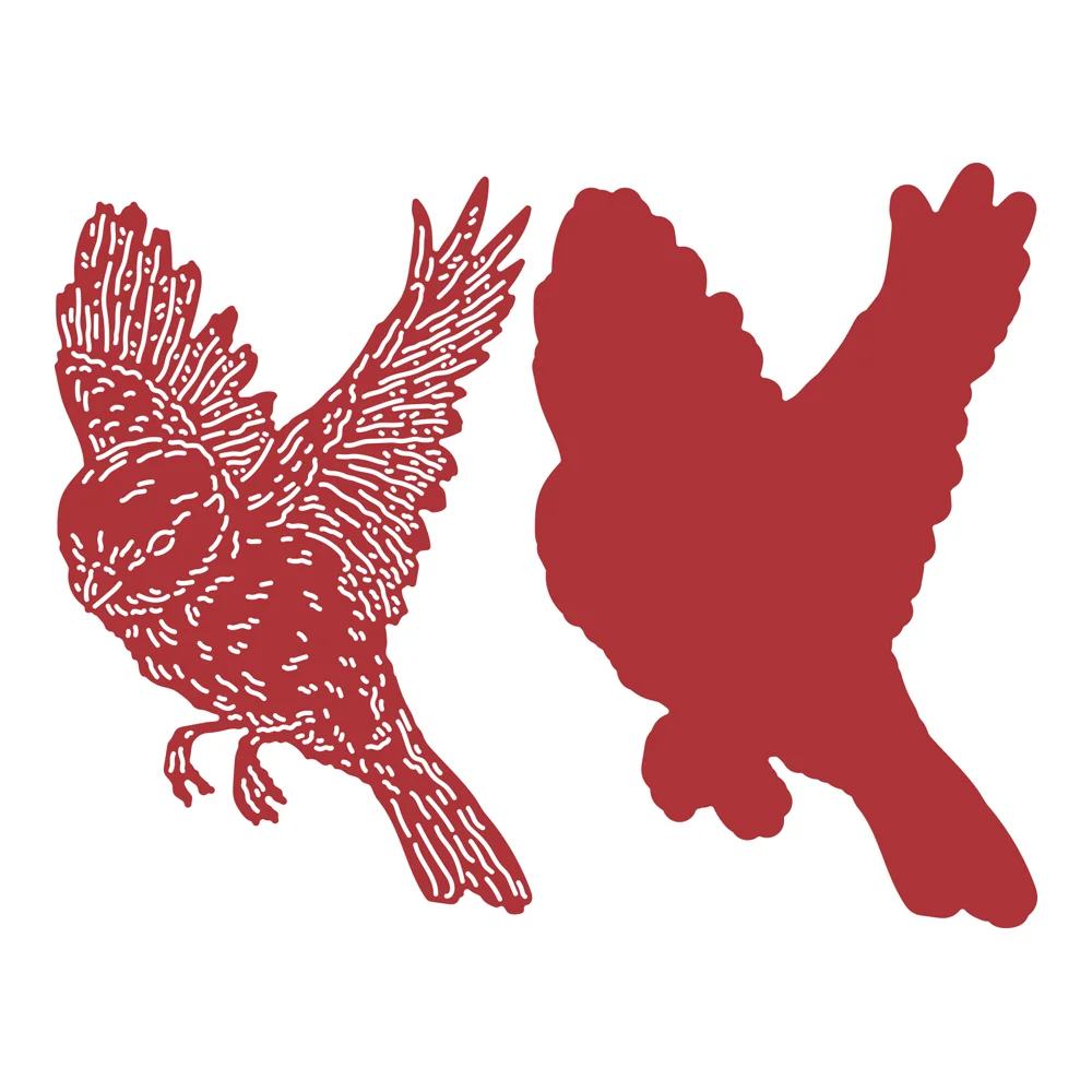 

Two Red Robins Belle Die Set Cutting Dies Scrapbook Diary Decoration Stencil Embossing Template Diy Greeting Card 2021 Latest