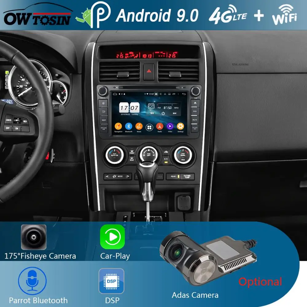 Автомобильный DVD плеер 8 дюймов IPS 1280*720 ядер 4 Гб ОЗУ + 64 ПЗУ Android 9 0 для Mazda Φ CX9 CX 2012 2013