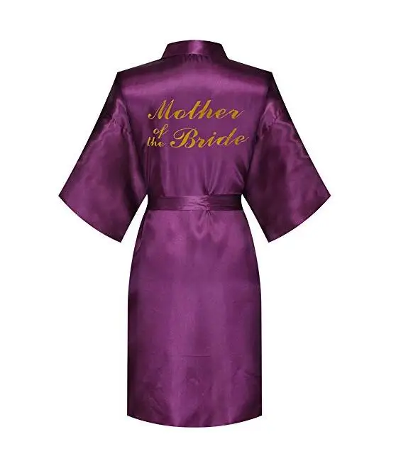 2019 Summer Purple Gown Satin Silk Robe Wedding Bride Bridesmaid Dressing Women Robes Skirt Clothes Hot Word 1pc | Женская одежда