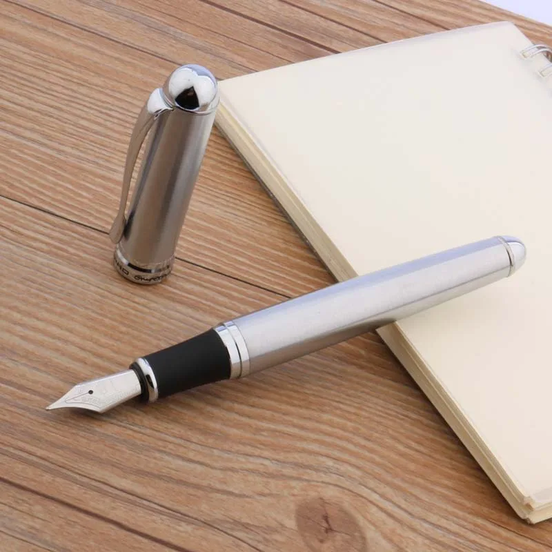 JINHAO X750 серебряные аксессуары из нержавеющей стали ручка-перьевая | Канцтовары