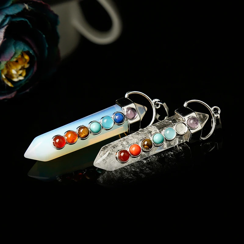 1PC gem natural crystal pendant rose quartz amethyst magic cure can be used for party DIY gift couple | Дом и сад