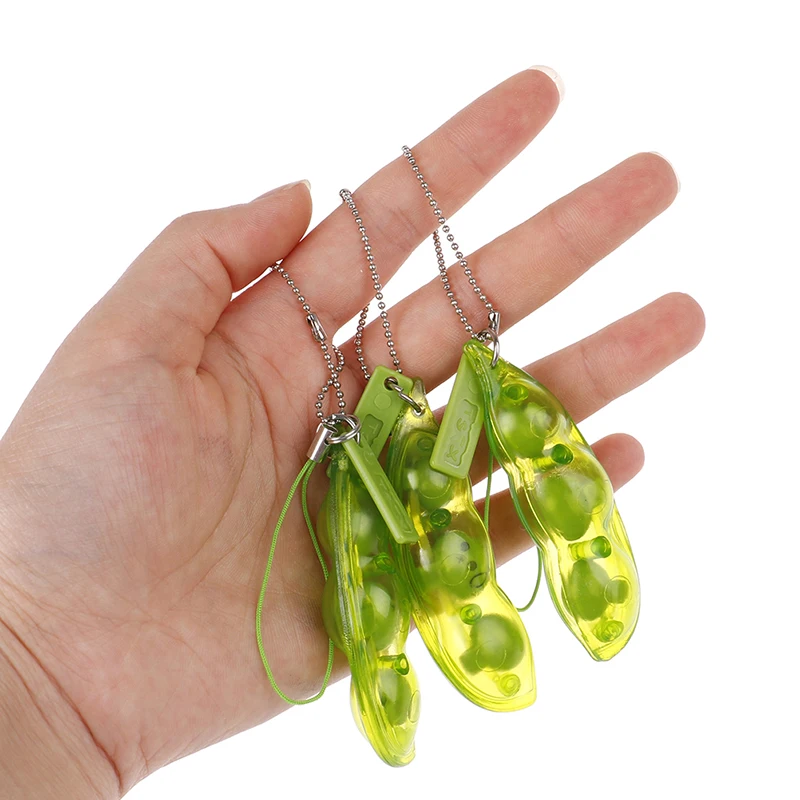 

1/2/3 шт. Новые прозрачные зеленые игрушки для снятия стресса Edamame, игрушки для снятия стресса