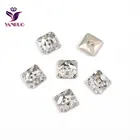 Квадратные пуговицы YANRUO 3017, 14 мм, Кристальные пуговицы для шитья одежды сделай сам, декоративные пуговицы для одежды, дивана