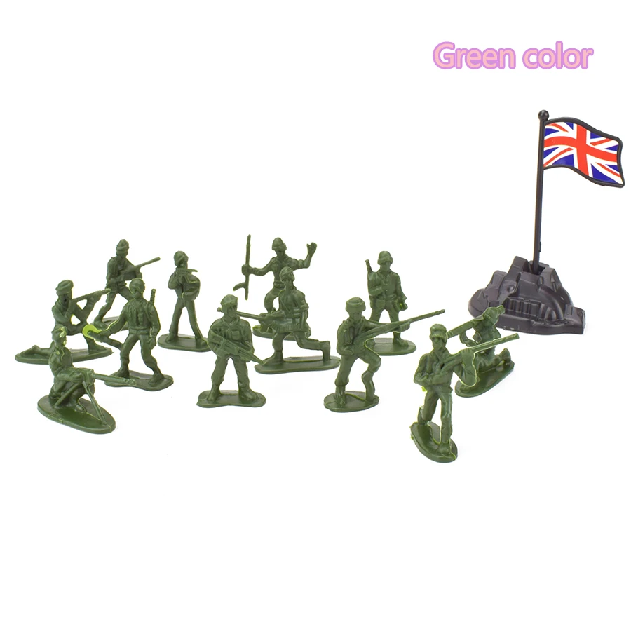 100 шт./упак. военные Пластик фигурку Игрушечные солдатики армии игровые фигурки