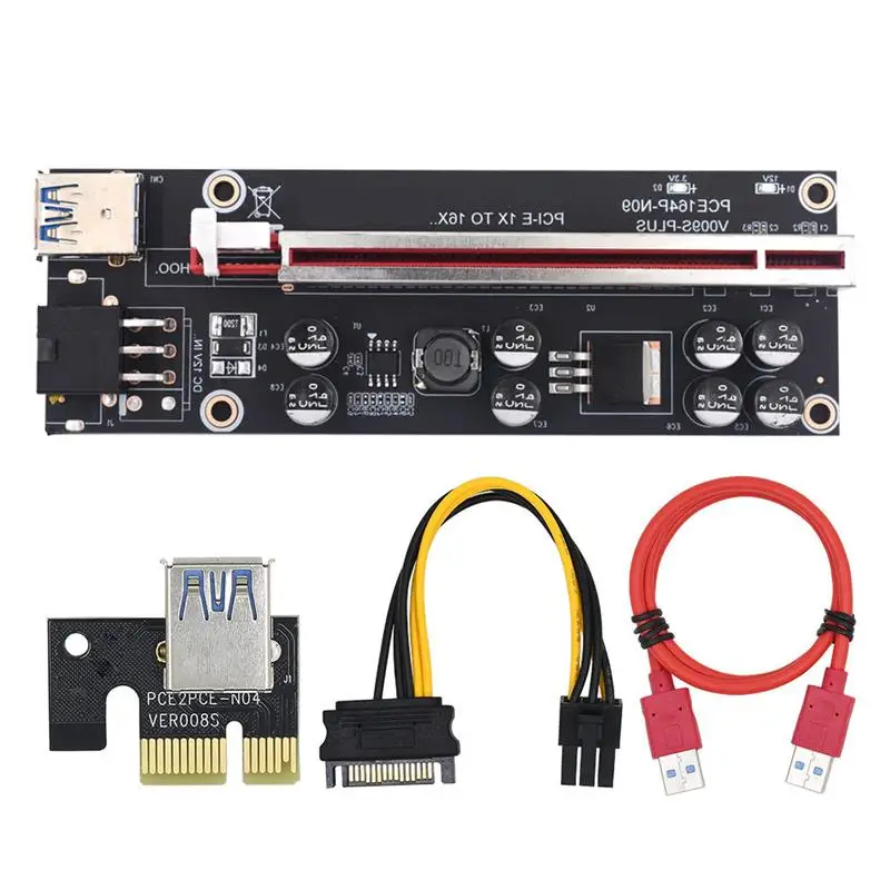 VER009 USB 3 0 кабель PCI-E VER 009S плюс Экспресс-1X для 16x удлинитель Pcie Riser карта адаптера SATA 6