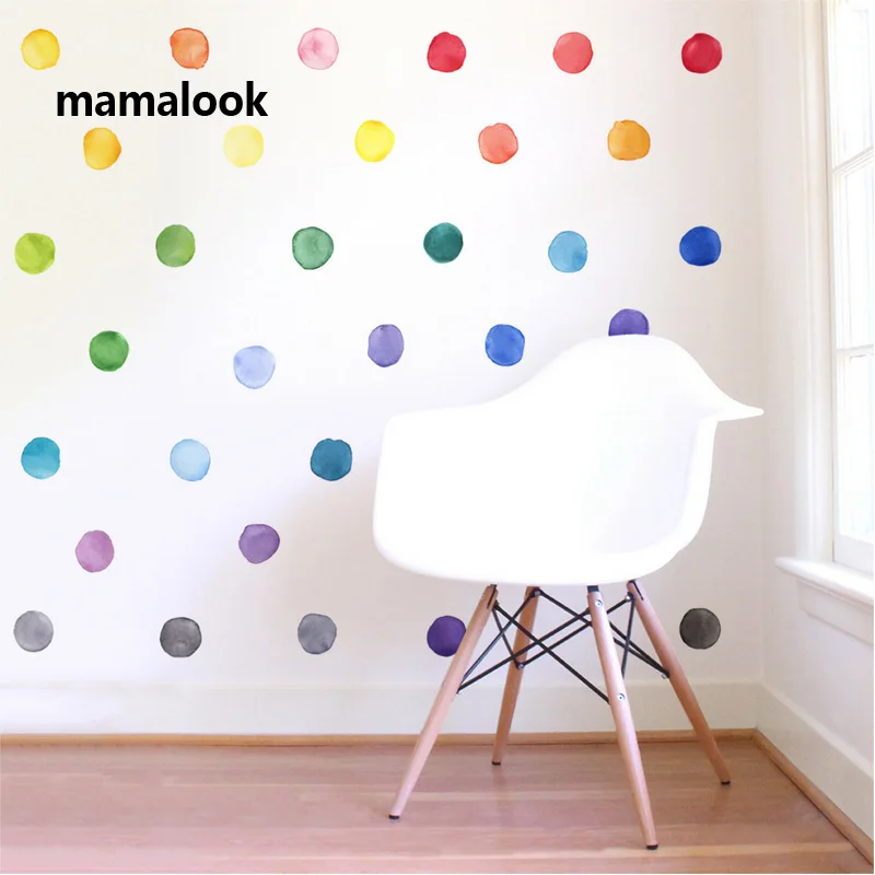 

Baby Wall Decals Colored Dots Creative Stickers for Children Vinyl Nursery Room Decoration