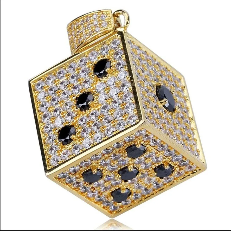 

Creative Dice Luxury Zircon Fashion Popular Men and Women Exquisite High-end Pendant Gift Party Necklace Jewelry Wholesale