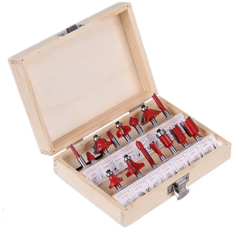 Набор фрез для деревообработки набор твердосплавных 1/4 дюйма с хвостовиком фрезы