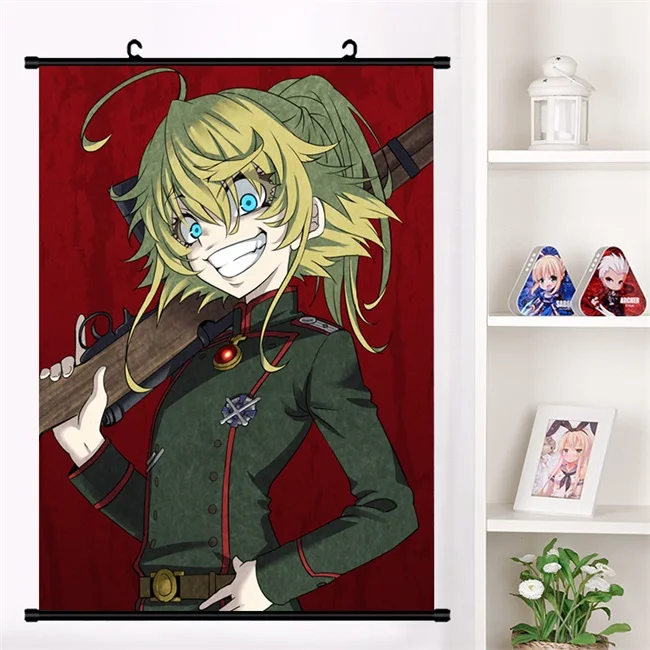 Аниме Youjo Senki Saga of Tanya the Evil Tanya Degurechaff настенный плакат с прокручивающейся стенкой Otaku коллекция домашнего декора - Цвет: G