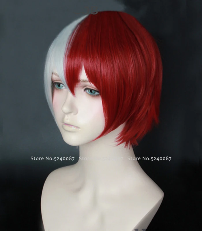 My Boku No Hero academic Аниме парик Студенческая школьная форма шото Тодороки Shouto короткие