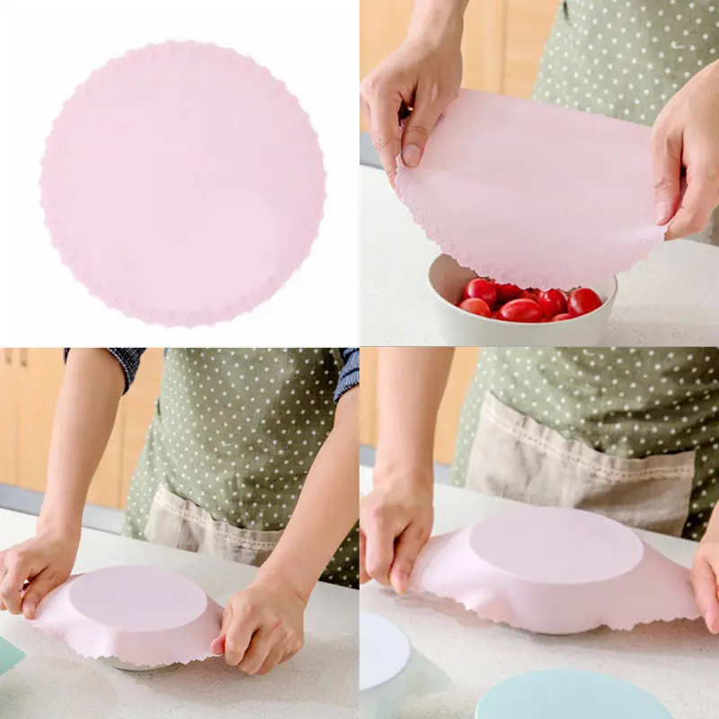 Практичный Герметичный силиконовый контейнер для хранения свежей пищи крышка