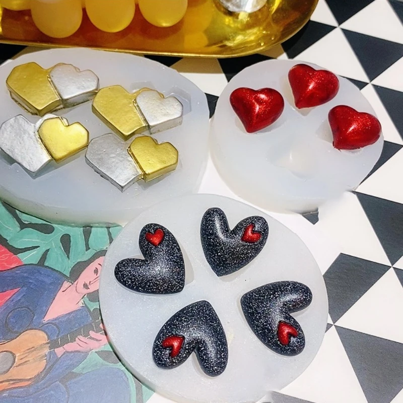 

«сделай сам», маленький брелок в форме сердца, силиконовая эпоксидная форма, «сделай сам», брелок, подвеска, ювелирные изделия, форма для тво...