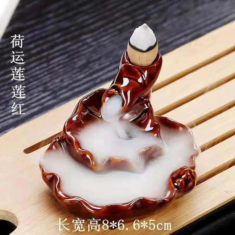 

Backflow Incense Burner Sandalwood Incense Road Ornaments Home Indoor Agarwood Vaporizer Option for Mixed Incense Cones