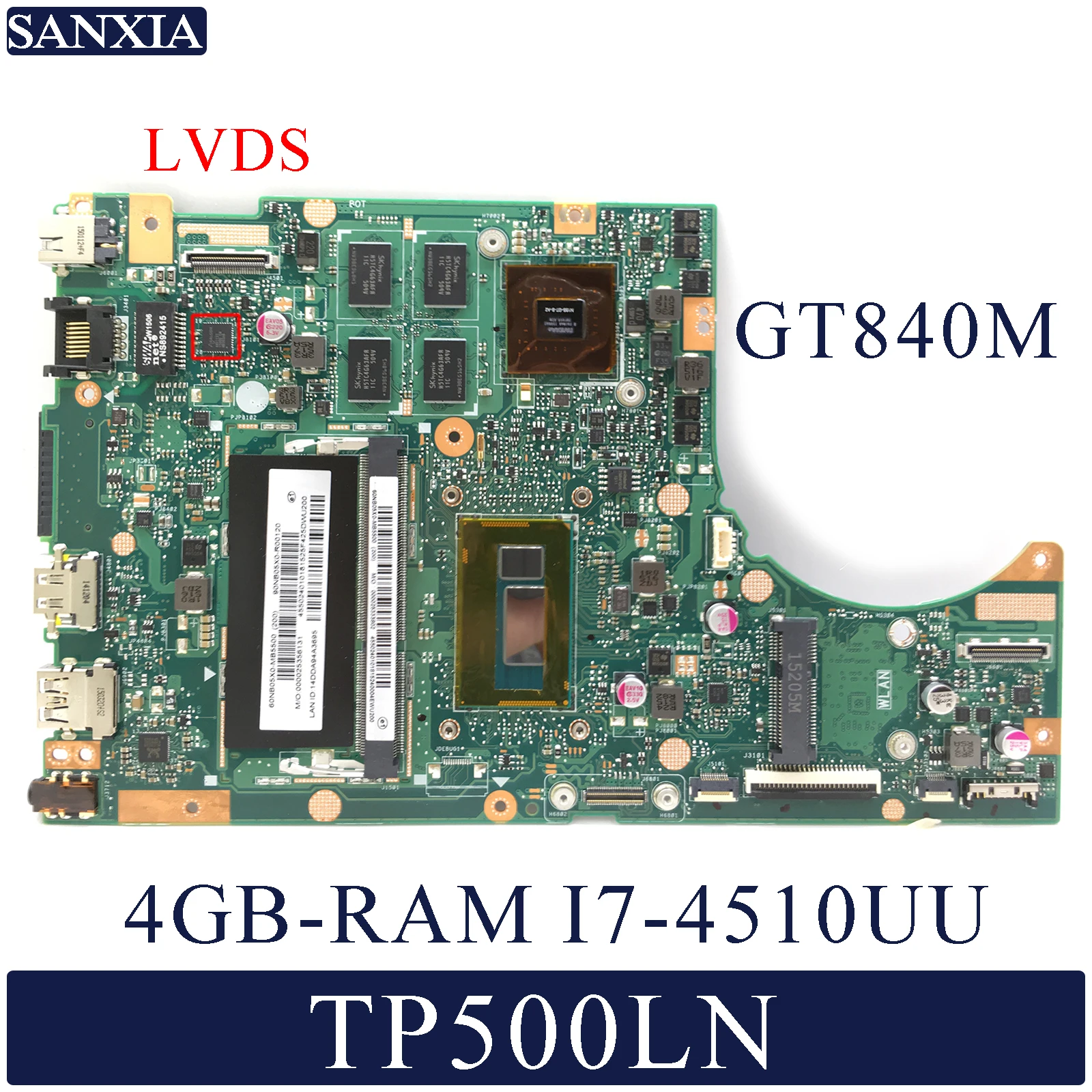 

Материнская плата KEFU TP500LN для ноутбука ASUS tp500gntp500la TP500L, оригинальная материнская плата 4 ГБ-Оперативная память стандарта GT840M