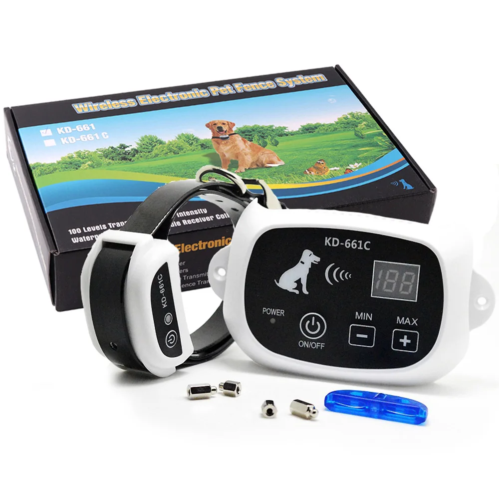 KD-661 500m Dog Electric Fence Wireless 1/2/3 Dogs Crate with Electeic Collar Pet Perros Accesorios dropshipping center |