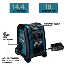 14.4V 18V Li-ion Battery Bluetooth Speaker For Dewalt For Makita For Bosch For Milwaukee MP3 Player Loudspeaker Amplifier 15W