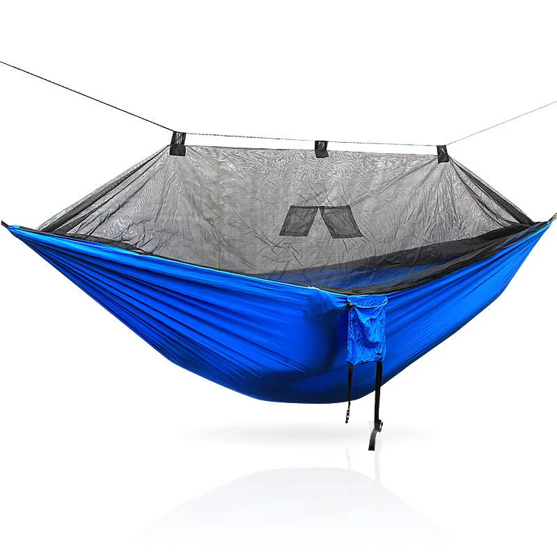 

Camping Hammock with Mosquito Net and Rain Fly Tarp,Portable Parachute Tree Hammock Nylon Swing Hammocks Sun Shelter Rain Fly