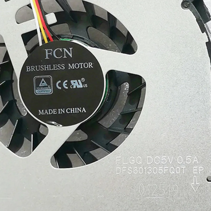 Ноутбук процессор gpu кулер радиатор для HASEE TX9 CT7DK ZX8 CT5DA N970 ZX7-G4G1 CN95501 FLGQ DC5V 0.5A DFS601305FQ0T