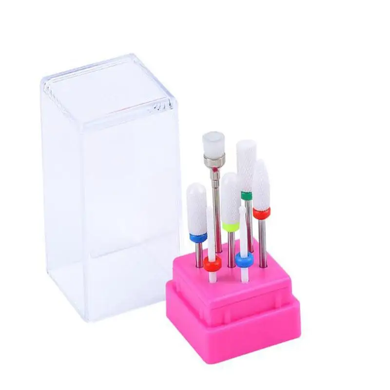 Набор керамических сверл для ногтей 7 шт. акриловая пилка кутикулы электрическая