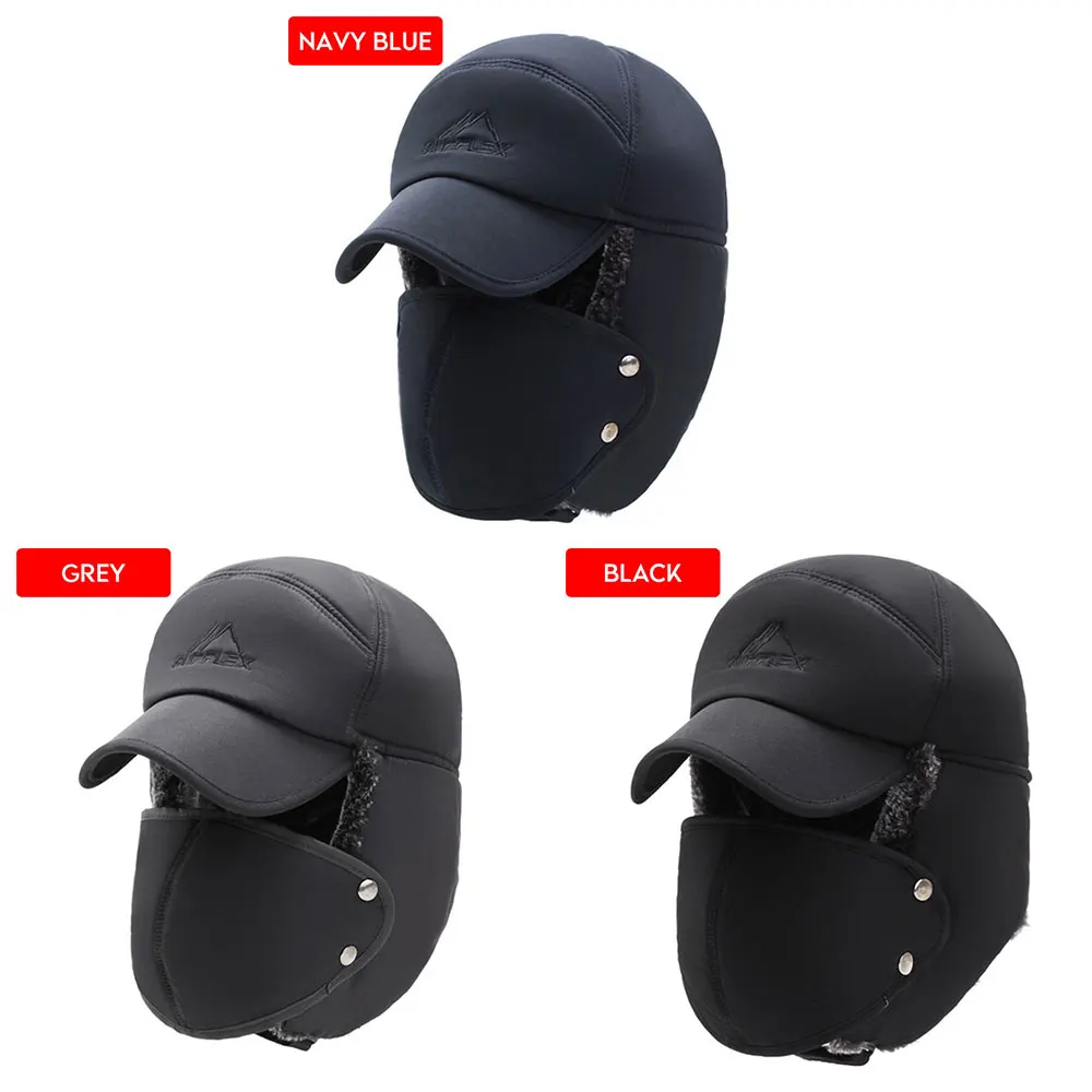 

Motorcycle Riding Cap Motorcycle Winter Hats Unisex Cycling Caps Fur Earflap Outdoor Cotton 3 Color Universal
