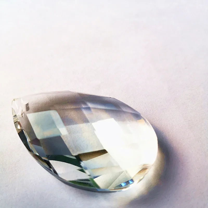 Оптовая цена 30 шт./лот 50 мм Хрустальные Граненые прозрачные подвески для люстры