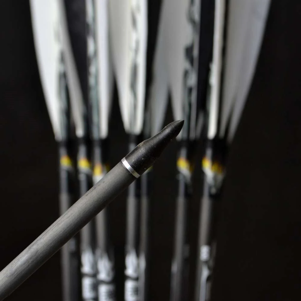Стрелы карбоновые с перьями индейки диаметр 7 5 мм|archery hunting arrows|carbon arrowhunting arrow |