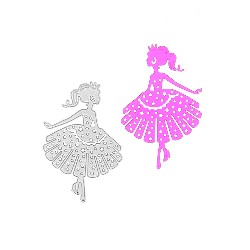 Форма для ножа танцующей девушки металлическая резки набор серебряных форм