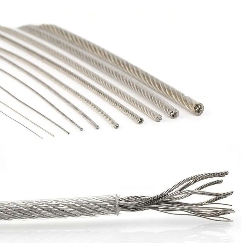 Трос из нержавеющей стали с ПВХ-покрытием 304 мягкий рыболовный подъемный кабель 7