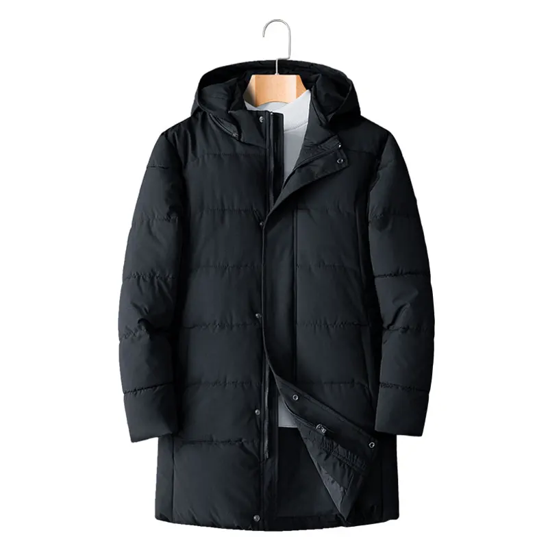 

L-8XL Men Winter Brand Cotton-padded Jackets New Long Casual Hooded Jacket Parkas Mens Outwear Fashion Thick Warm Parkas Coats