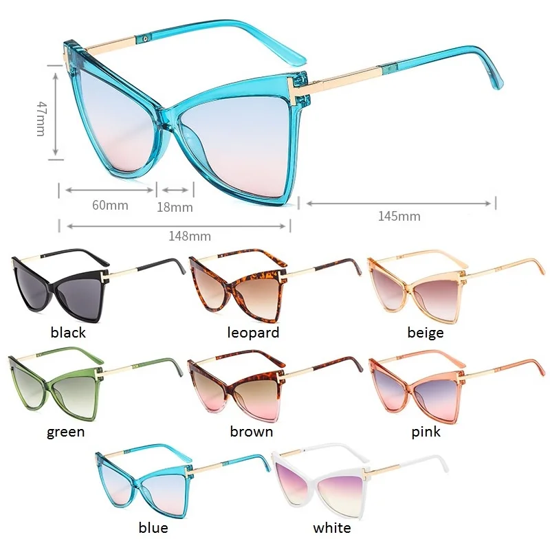 Очки солнцезащитные GIFANSEE женские большие милые пикантные Ретро кошачий глаз