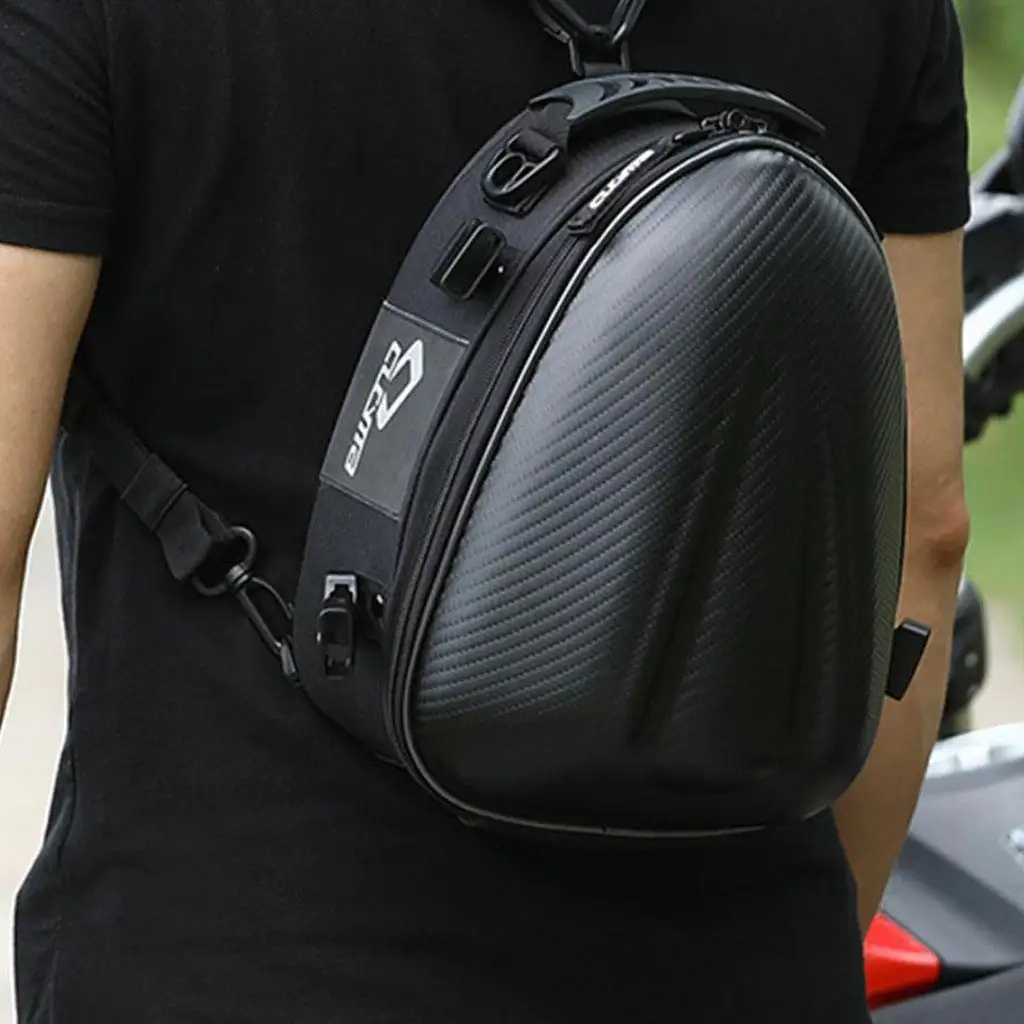 

Motorcycle Backpacks Carbon Fiber Universal Waterproof Hard Shell Bags NEW