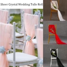 510 м, органза, тюль, прозрачная пряжа, рулон хрустального тюля для творчества, декор для свадьбы, дня рождения, вечерние, стула, стола, перил