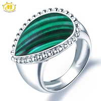 hutang 925 sterling silver ring natural malachite rings classic style fine jewelry for lovers valentines day gift