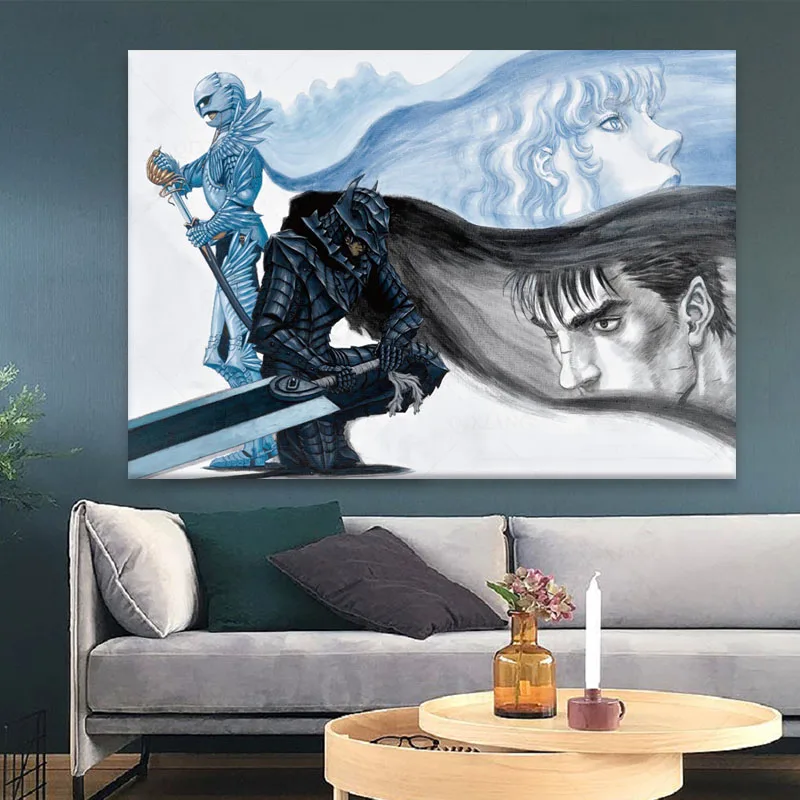 Kentaro Miura Berserk японское аниме Ретро мультфильм плакат и печать настенное искусство