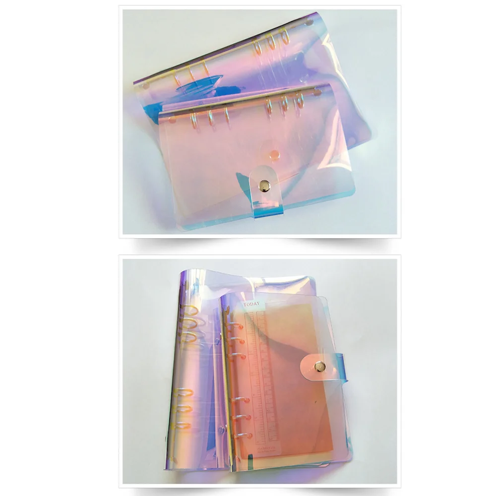 

Colorful Loose-Leaf Binder Creative Transparent File Folder for Home Office School