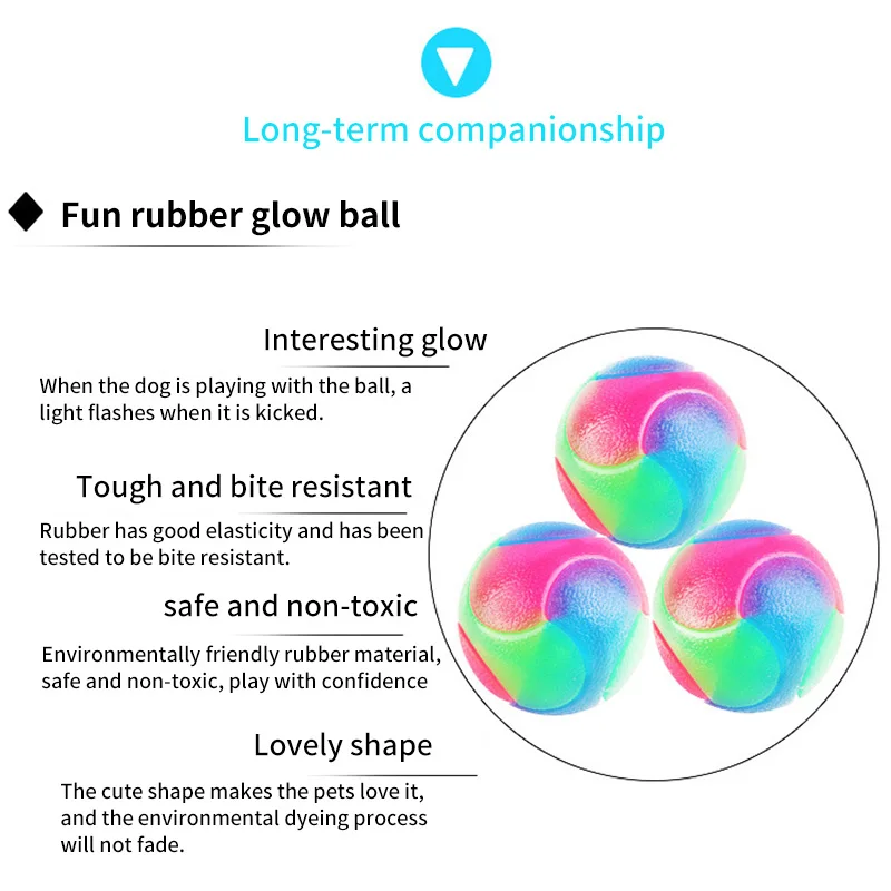 Игрушки для собак устойчивые к укусам светящийся эластичный шар прочный