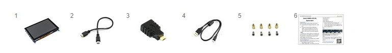 Waveshare 5 дюймов HDMI lcd(H), 800x480, емкостный сенсорный экран ЖК-планшета, интерфейс HDMI, поддержка Raspberry Pi, BB Black, Banana Pi