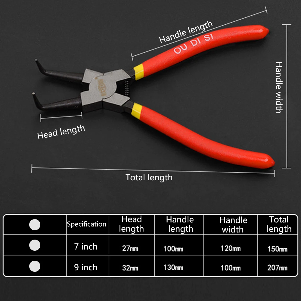 Портативные Стопорные клещи инструменты сделай сам внутренние и внешние ручные