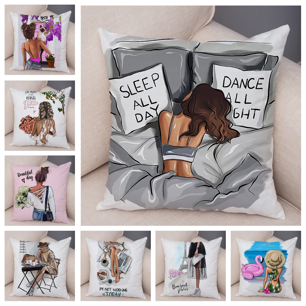 

50 стилей, Модный женский Чехол-Подушка для девушек, Модный чехол-подушка Super Mom, мягкий плюшевый чехол для подушки для дивана, домашнего автом...