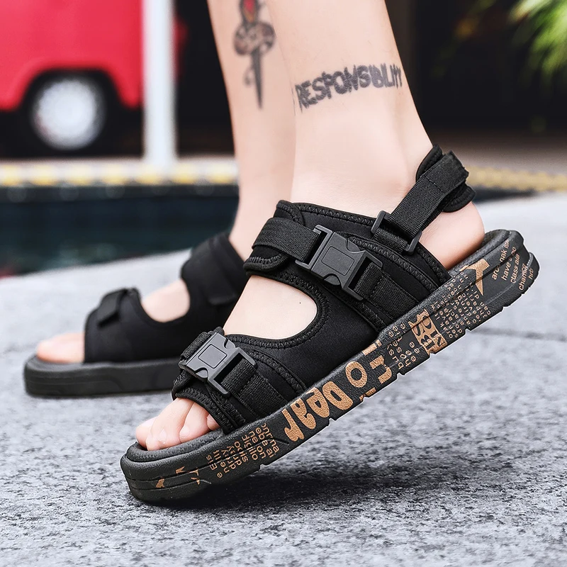 BOUSSAC/летние пляжные сандалии гладиаторы Мужская Уличная обувь в римском стиле