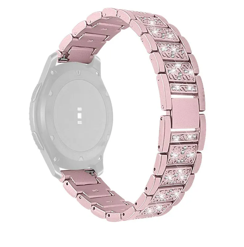 Женский бриллиантовый ремешок для samsung Galaxy Watch Acive 46 мм/42 мм gear S3/S2 frontier/Classic huawei gt watch band 20 мм 22 мм браслет