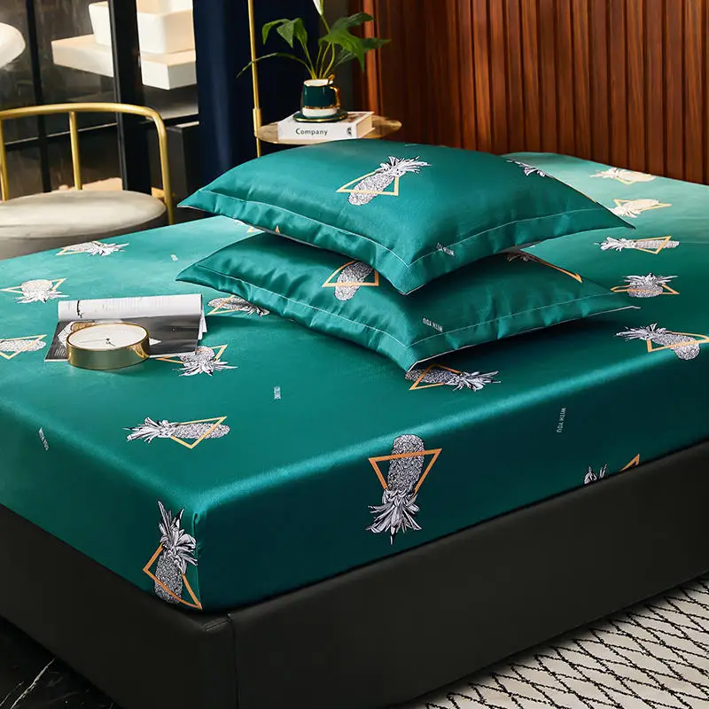 Однотонное постельное белье из хорошего сатина натяжная простыня на резинке