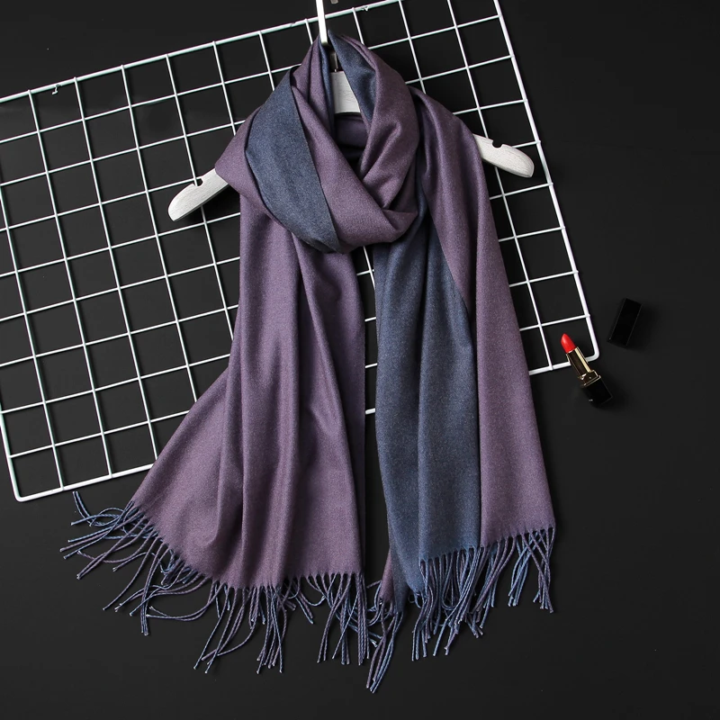 

Зимние Модные однотонные мягкие кашемировые Sjaals для женщин из пашмины Sjaals Wrap Deken бандана Vrouwelijke фуляр Kwastje