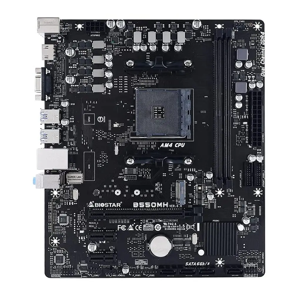 

B550MH Mainboard DDR4 Durable Three-generation Processor 8 Power Supply Gaming Mainboard Digital Power Supply AM4 CPU Socket