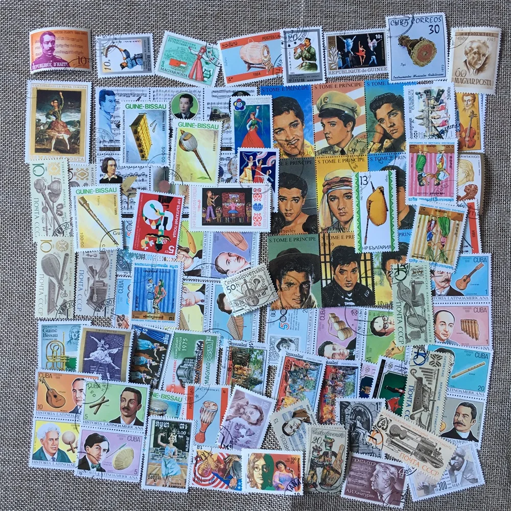 50 шт./пакет музыка тема инструмент марки все разные без Повторите б/у с