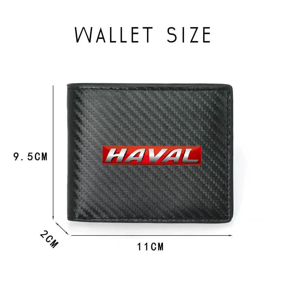 

Car Logo Carbon Fiber Leather Wallet Men ID Card Holder Purses For HAVAL H1 H3 H2 H4 H5 H6 H8 H9 M6 F7x F5 IF Concept B Card Bag