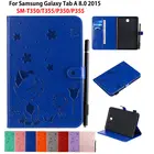 Чехол T355Y для Samsung Galaxy Tab A 8,0, телефон с рельефной подставкой