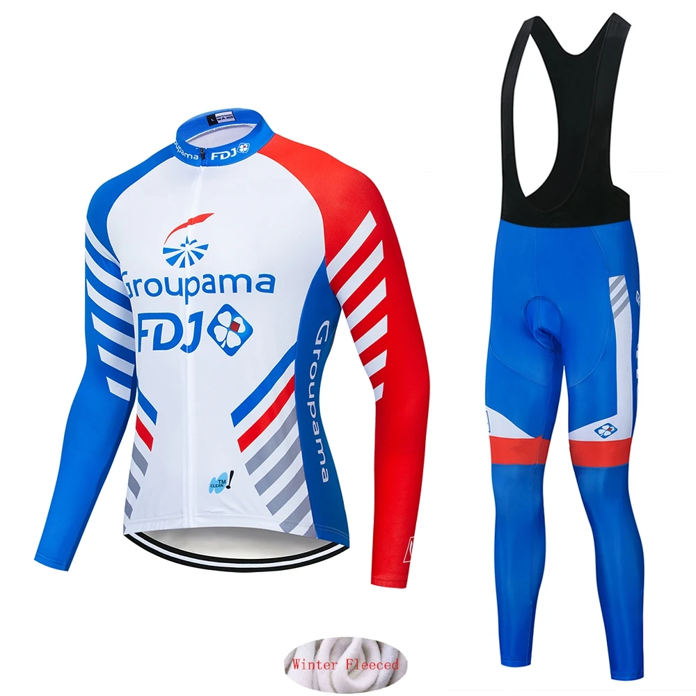 Новинка 2020 велосипедная команда FDJ GROUPAMA трикотажные нагрудники брюки Мужская