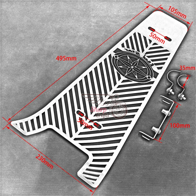 Крышка радиатора двигателя из полированной нержавеющей стали с черепом для