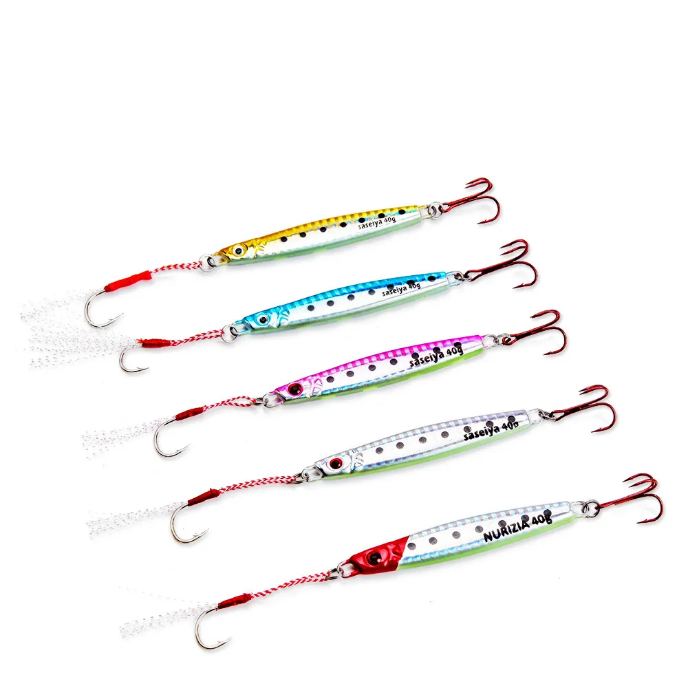 

5 Pcs/lot 25g/30g/40g/50g/60g Jig bait Lure Casting Fishing Jigging Spoon Baits Jigs Metal Spanish mackerel Fishing Hooks Pesca